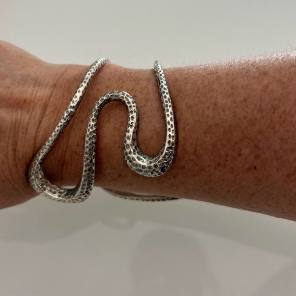 Silver Snake Reptile Bracelet